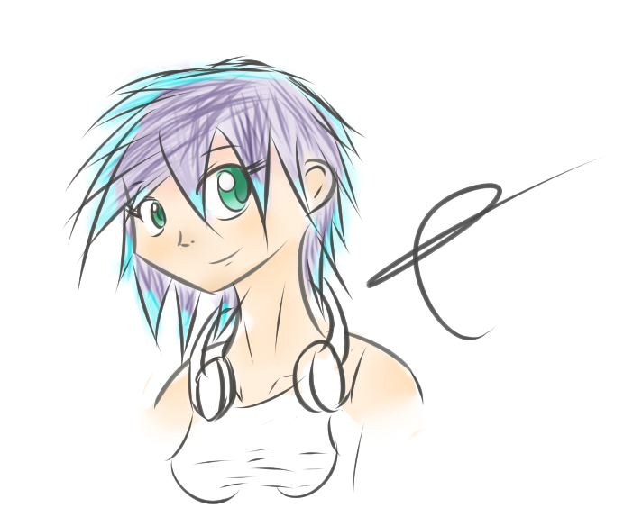 First human coloring on sai