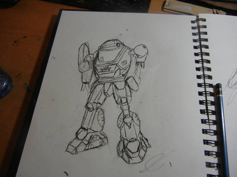 First time drawing mechs.