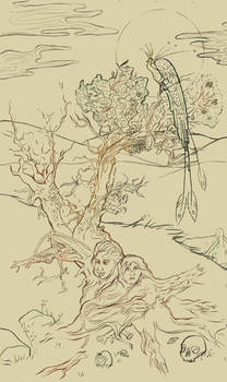 The Juniper Tree: Lineart