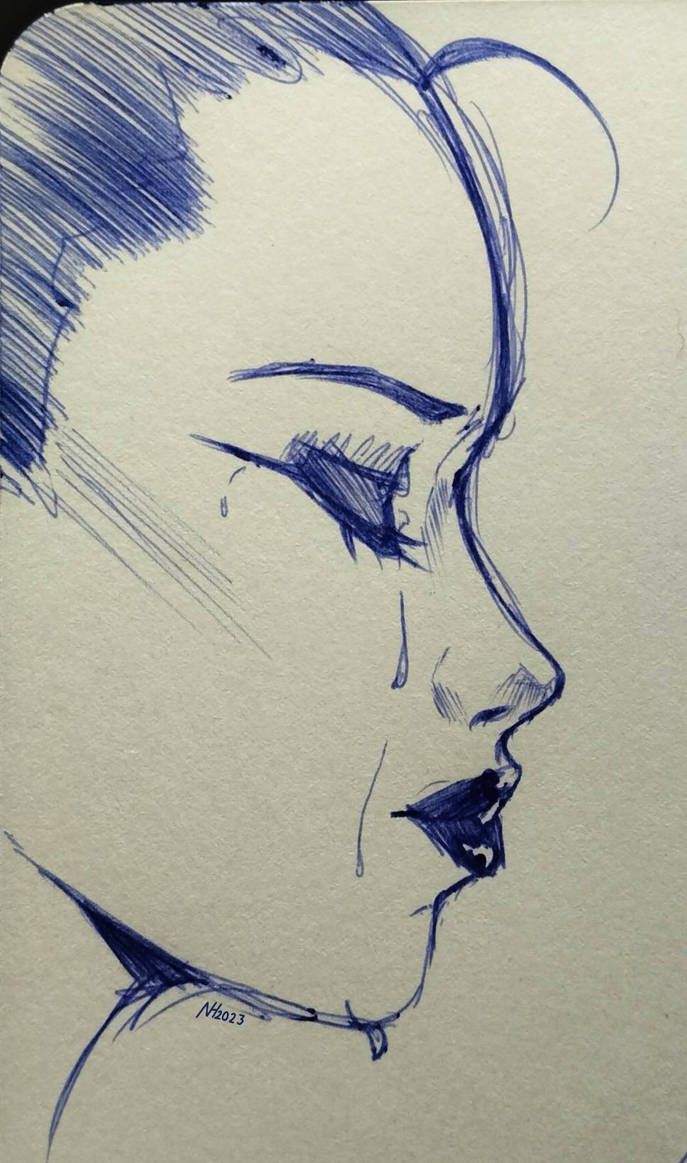 Side Profile Writing Side profile made with pen by NeramiNH on DeviantArt