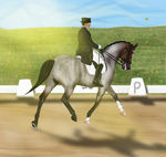 Spring Training Show - Chrome in Dressage