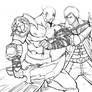 Dante vs Kratos - Sketch