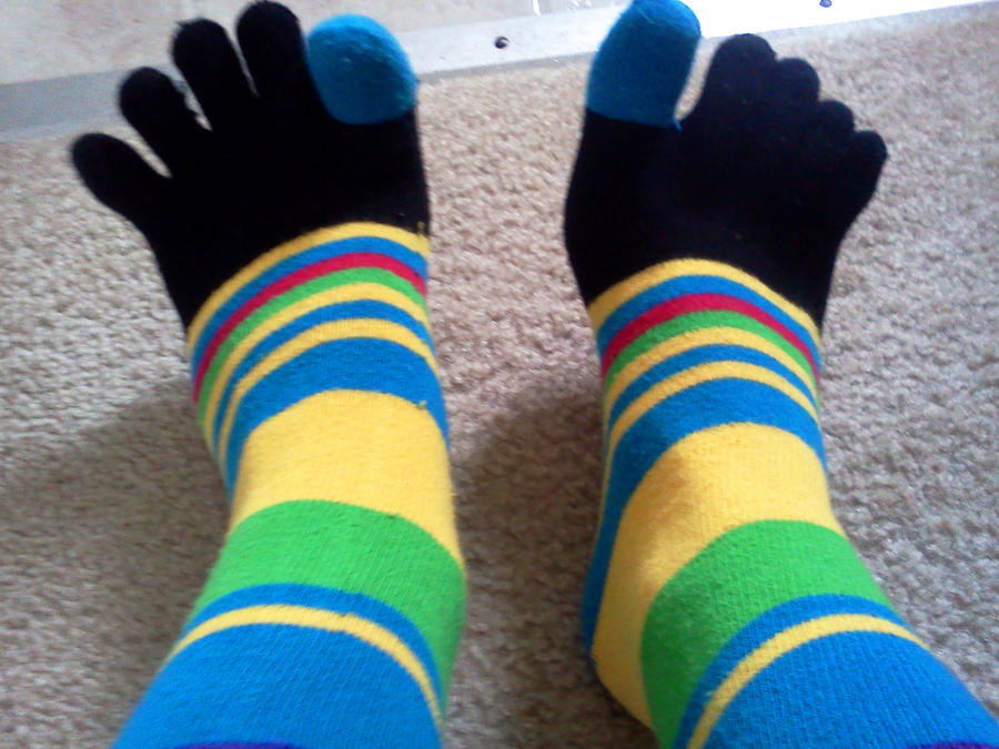 Deviantart Moving Socks Funky Toe socks by PawsinSocks on DeviantArt