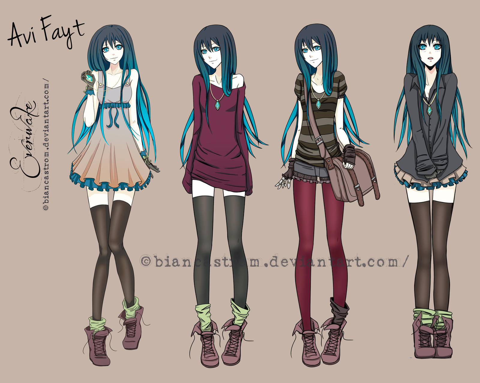 Avi's outfits by biancaloran