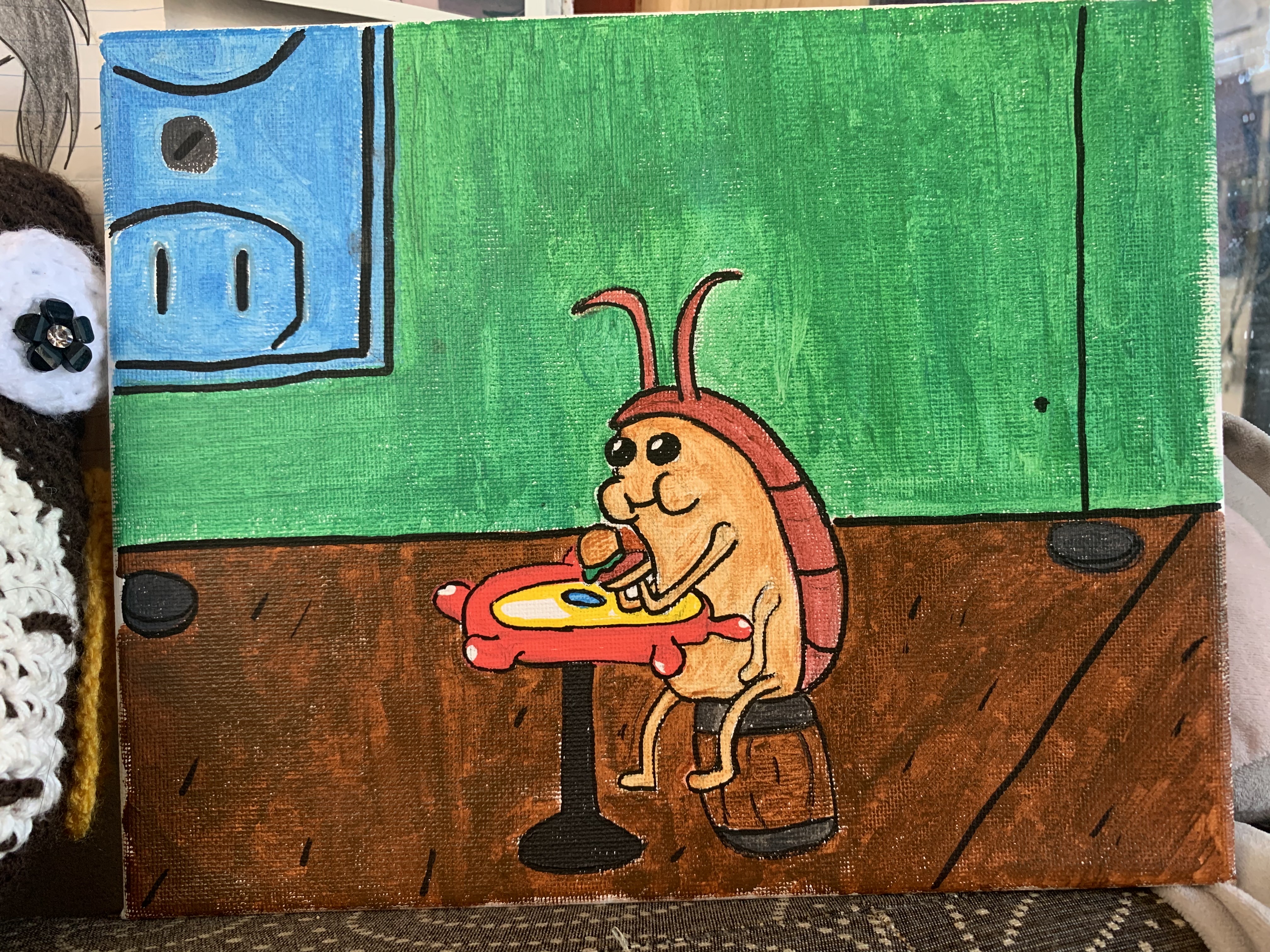 Meep spongebob cockroach | Art Board Print