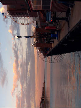 on the pier - take 2 - sunset