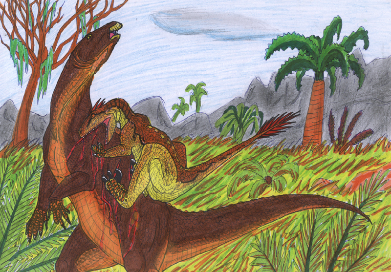 Utahraptor attack