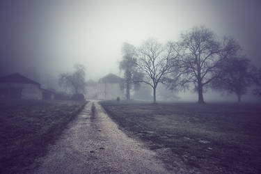 Le domaine sous la brume...