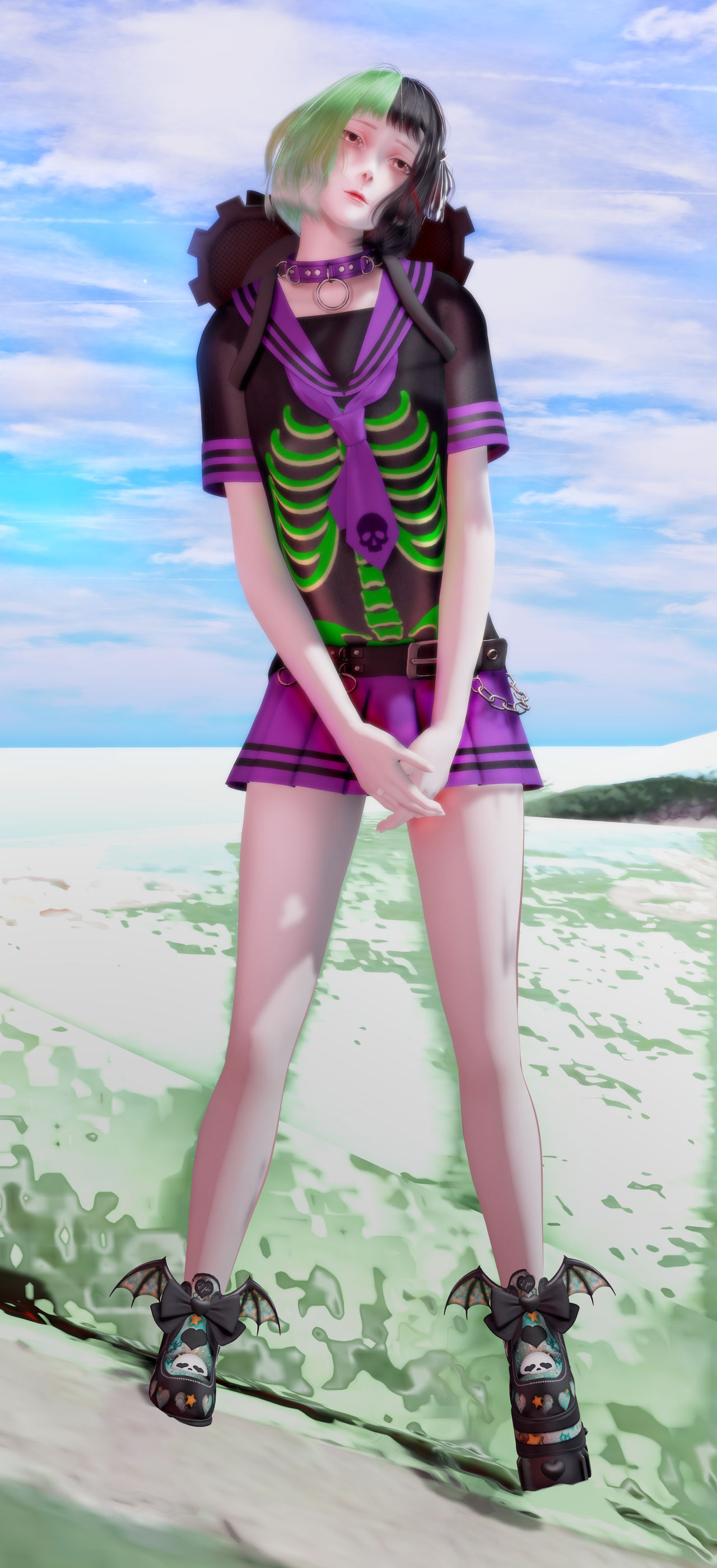 Skele Girl by Yukitane on DeviantArt