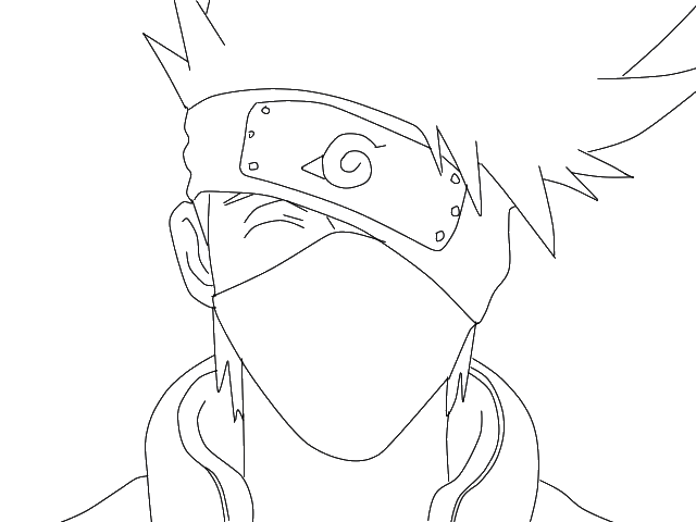 Kakashi Lineart by Bestrice on DeviantArt