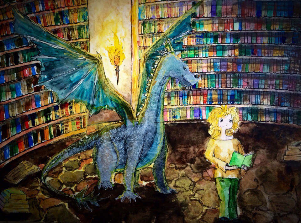 Library Dragon Dragon's library by NorthernLantern on DeviantArt