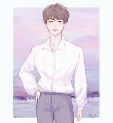 Jin Birthday art