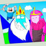 Ice king and princess bubblegum selfie