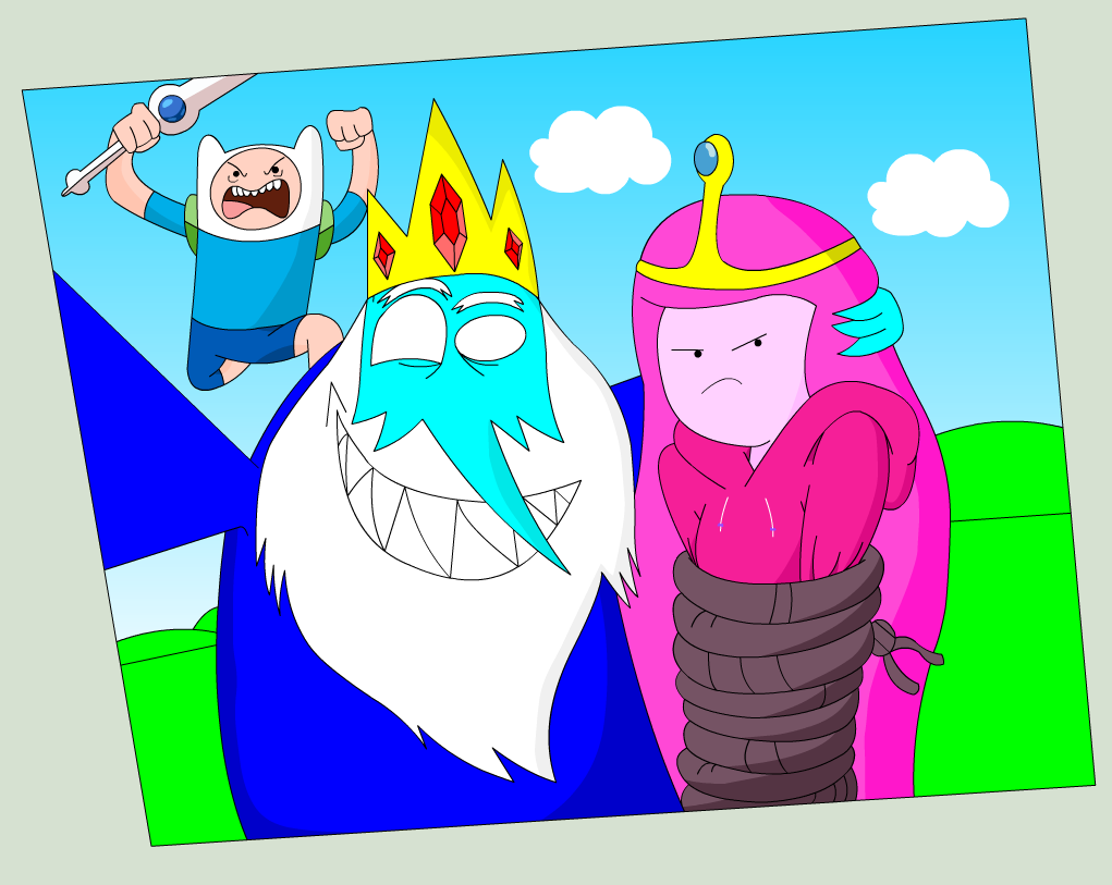 Ice king and princess bubblegum selfie