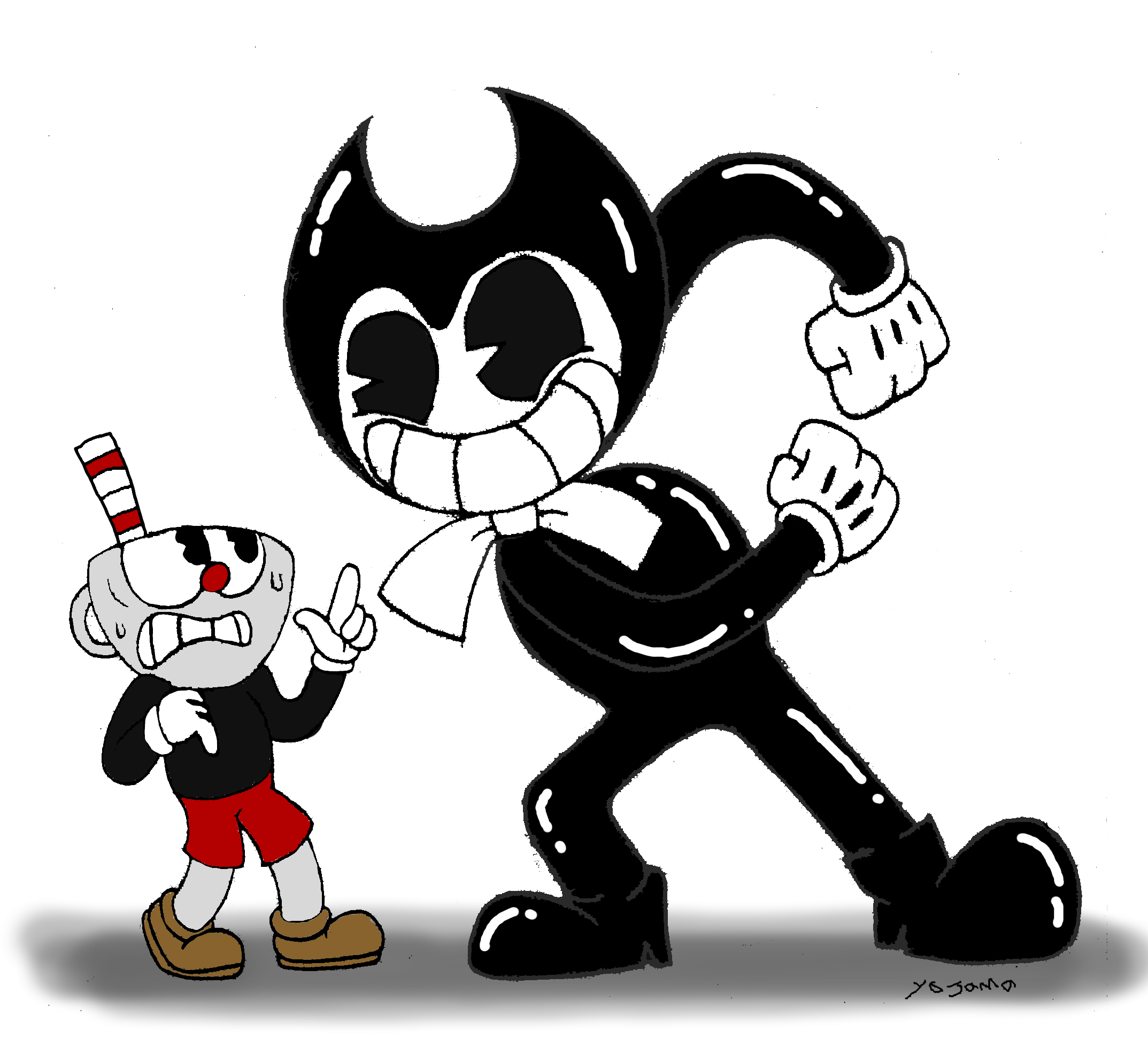 Cuphead and Bendy