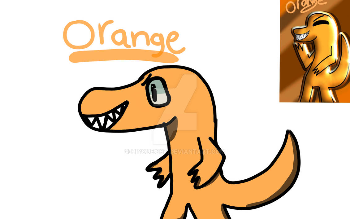 Orange the Rainbow Friend Raptor by thehypercutter on DeviantArt
