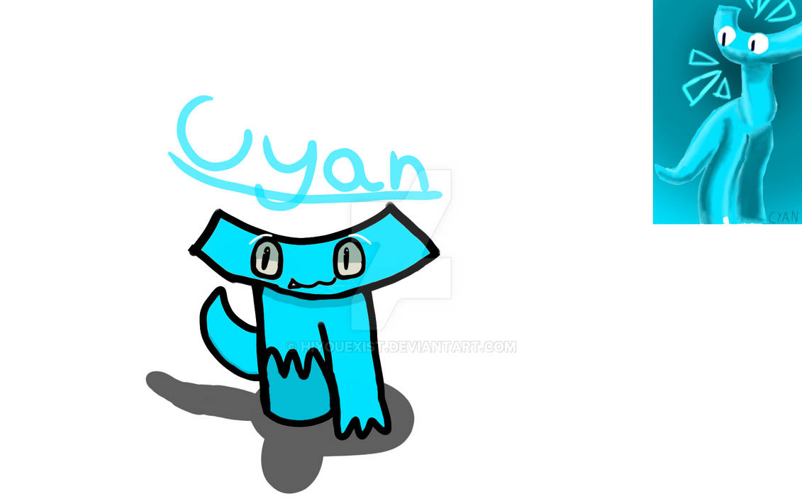 Cyan Colorblock Deviantart Cyan rainbow friend (My fav!) by HiYouExist on DeviantArt
