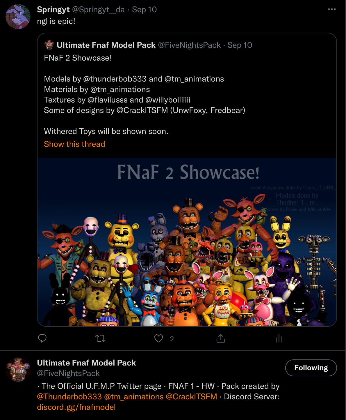 Ultimate FNaF Model Pack on X: Fredrick #FNAF #UFMP #FNaFArt