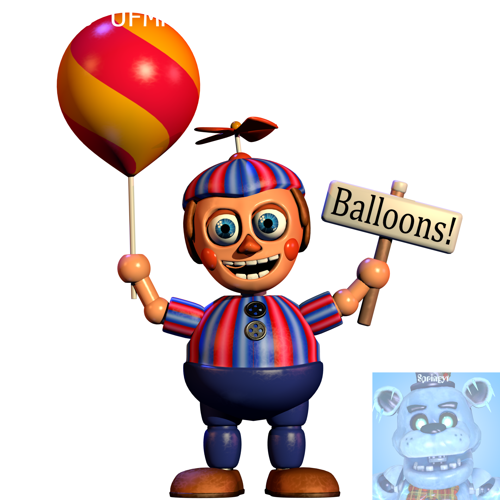 Fnaf 1 Icon Normal and Beta Render Recreation V3 Extended (UFMP Freddy  Model)(Made in Blender 2.79) : r/fivenightsatfreddys