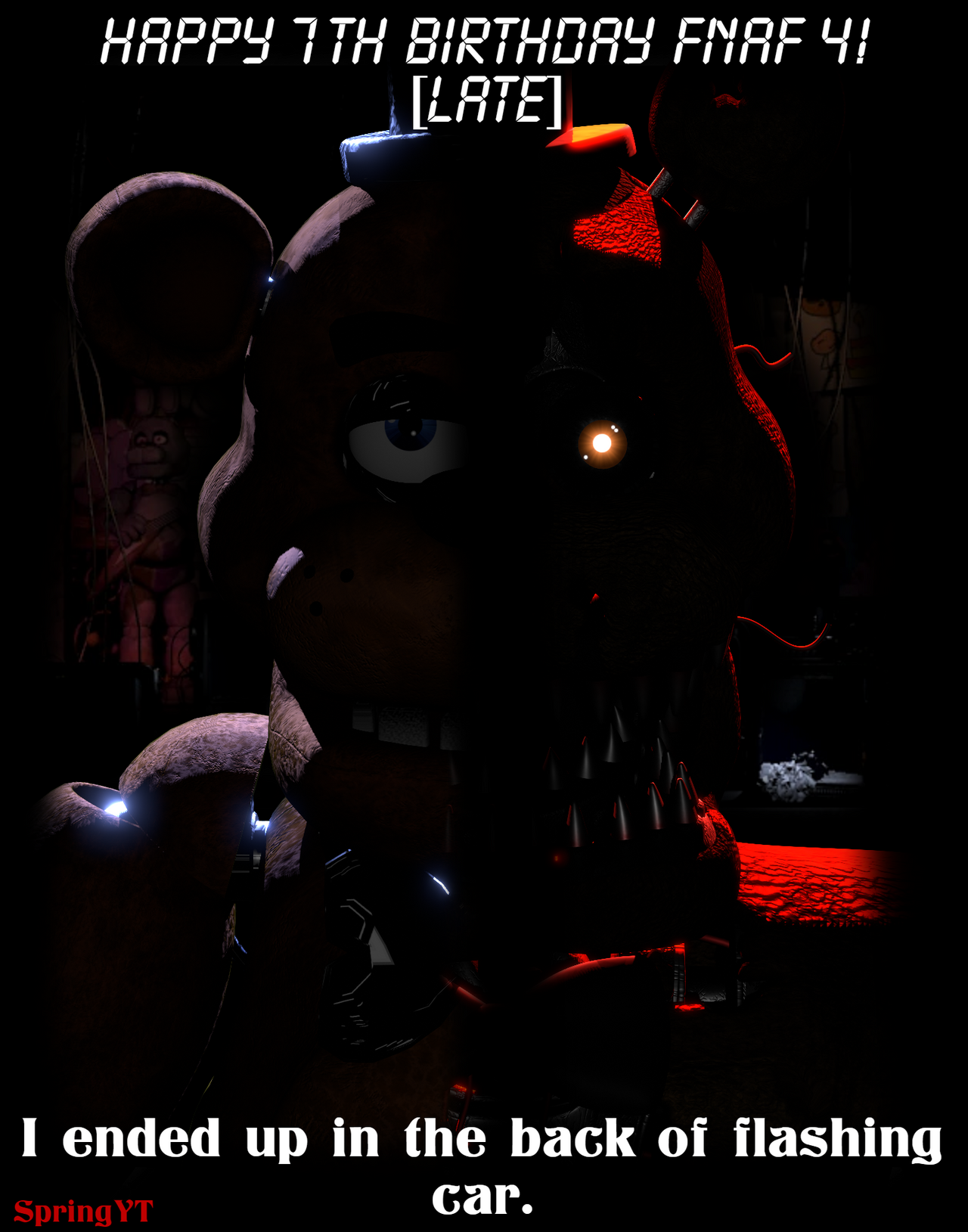 FNAFB0i on X: Happy 7th anniversary FNAF 3 - This render took so long to  make Took like 2 days to make it. Anyways Happy (late) FNAF 3 anniversary  everyone. I really