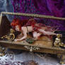 Fairy in glass casket box