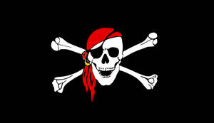 Pirate Flag Skull With Red Bandana(3)