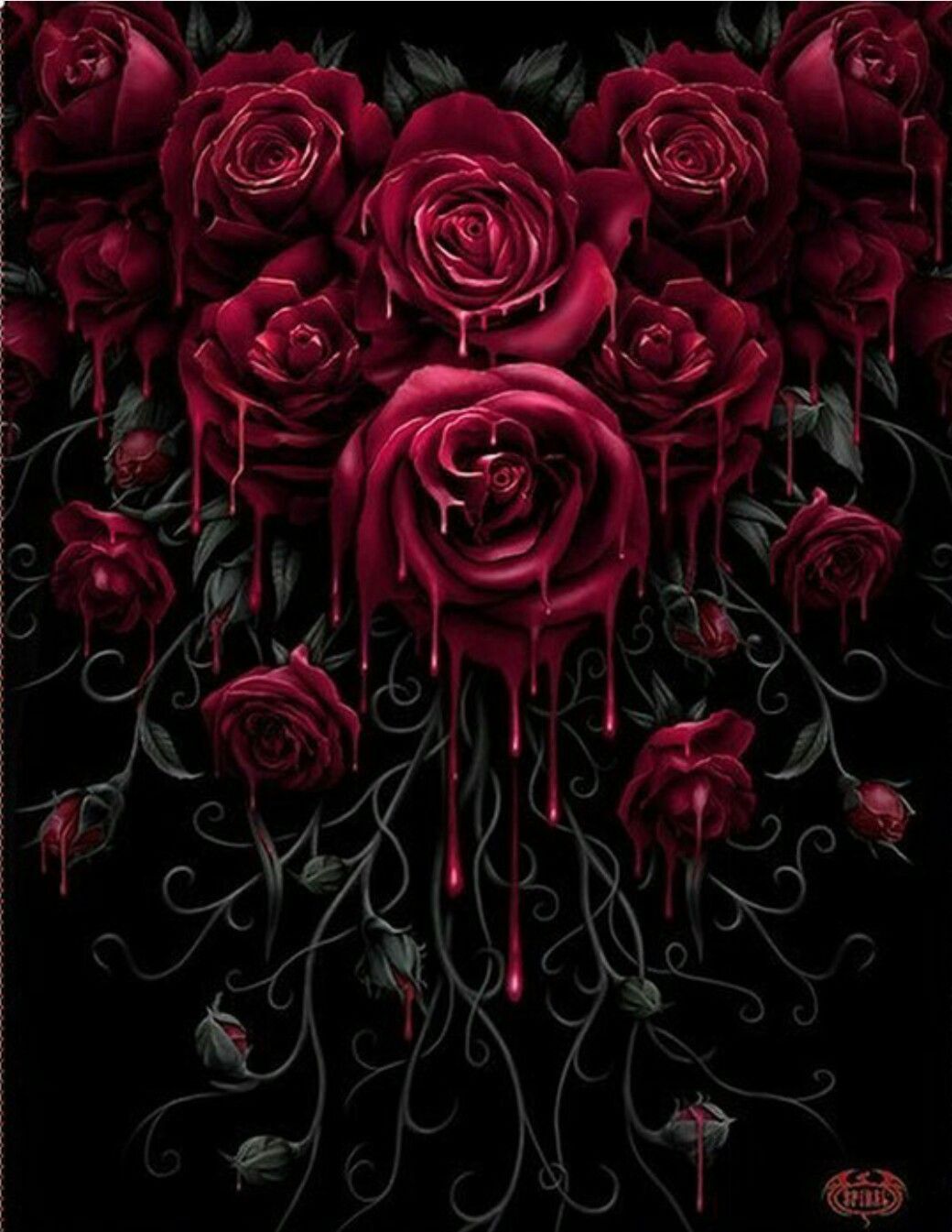 bloody rose wallpaper