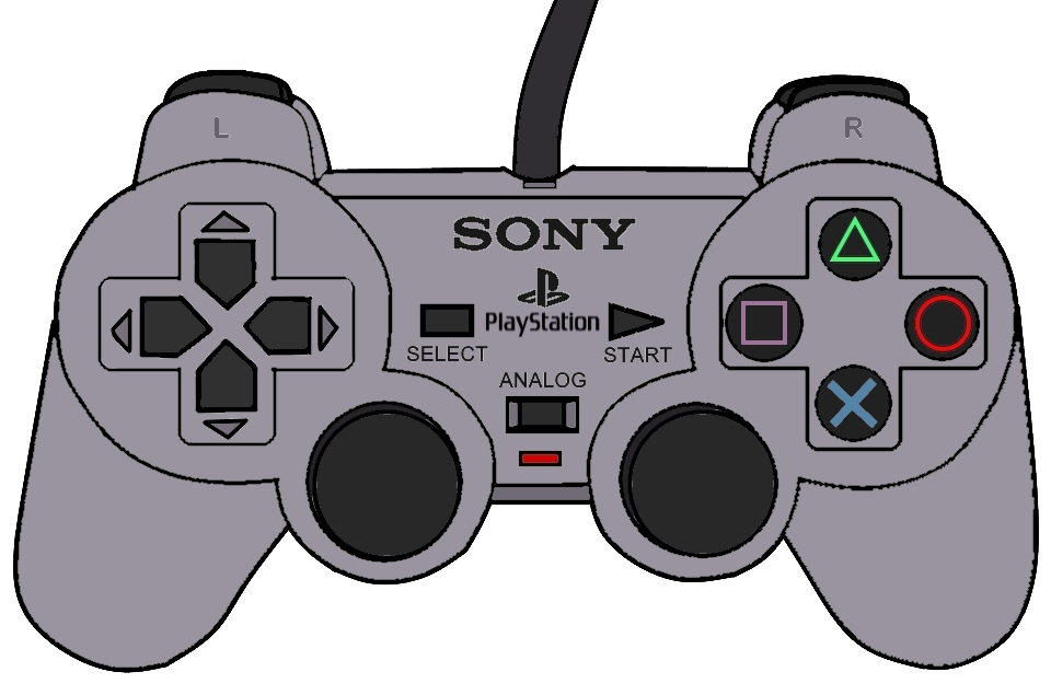 zoet spanning handig Gray PlayStation 1 DualShock Controller by AdrianoRamosOfHT on DeviantArt