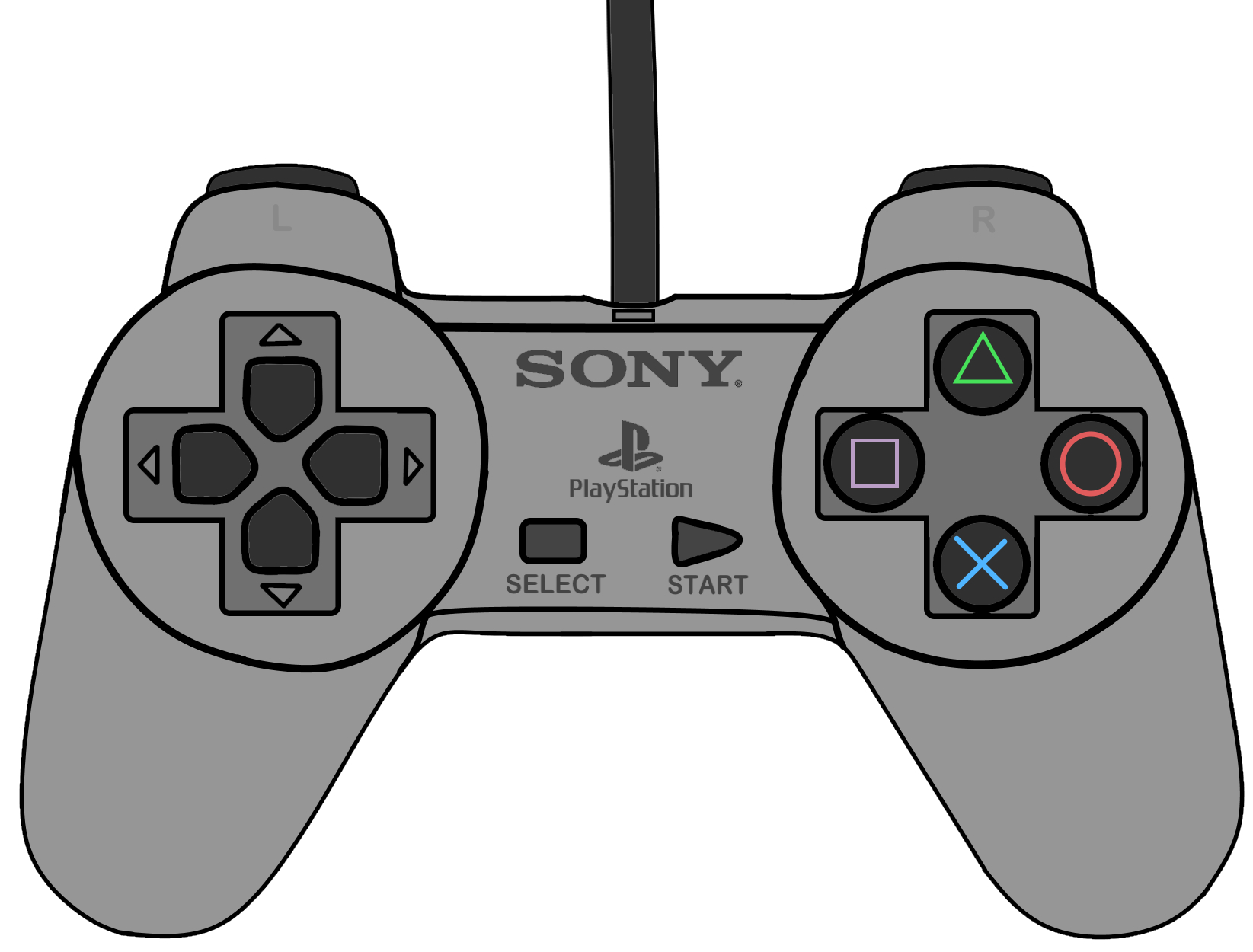 Original PlayStation 1 Normal Controller by AdrianoRamosOfHT on DeviantArt