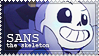 Undertale Stamp: Sans the skeleton by alpakami