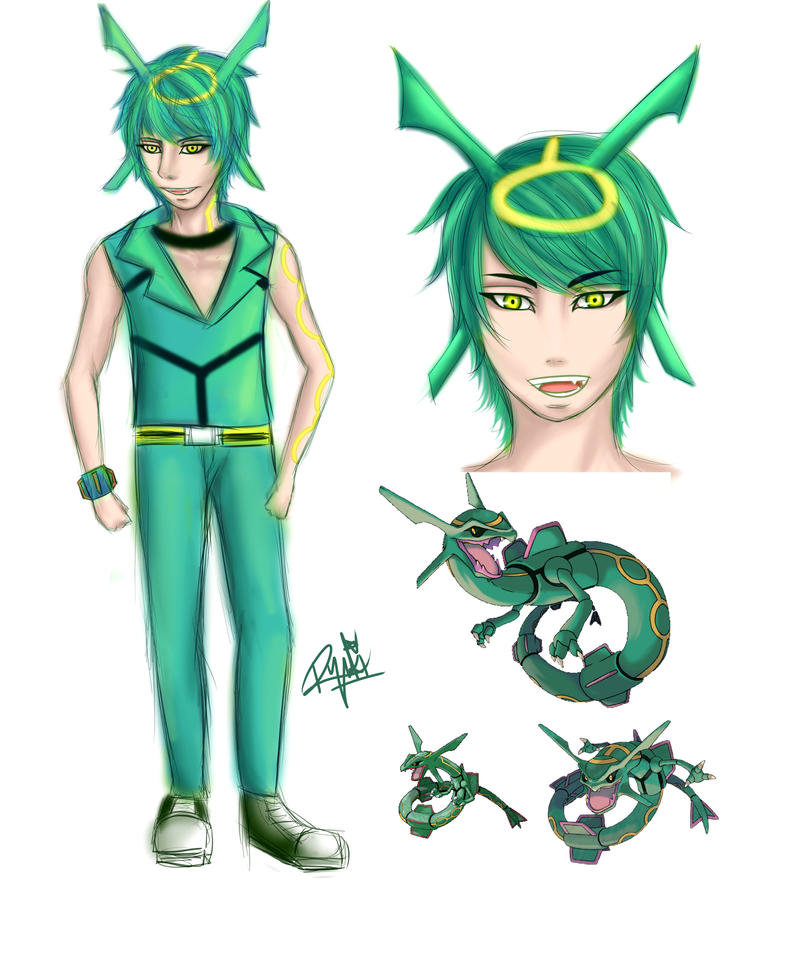 Ray Fakemon Rayquaza Human Form by Mingwaiyy on DeviantArt