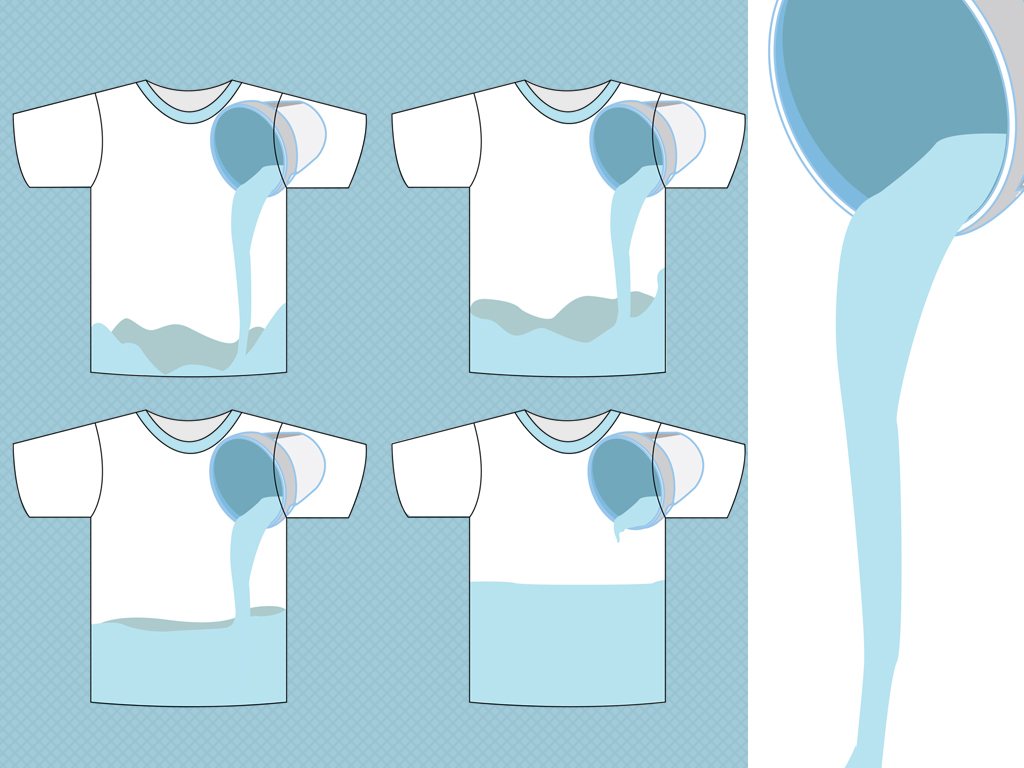 Pouring Colour T-shirt concept