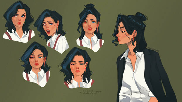 Expression sheet of my oc Tapena