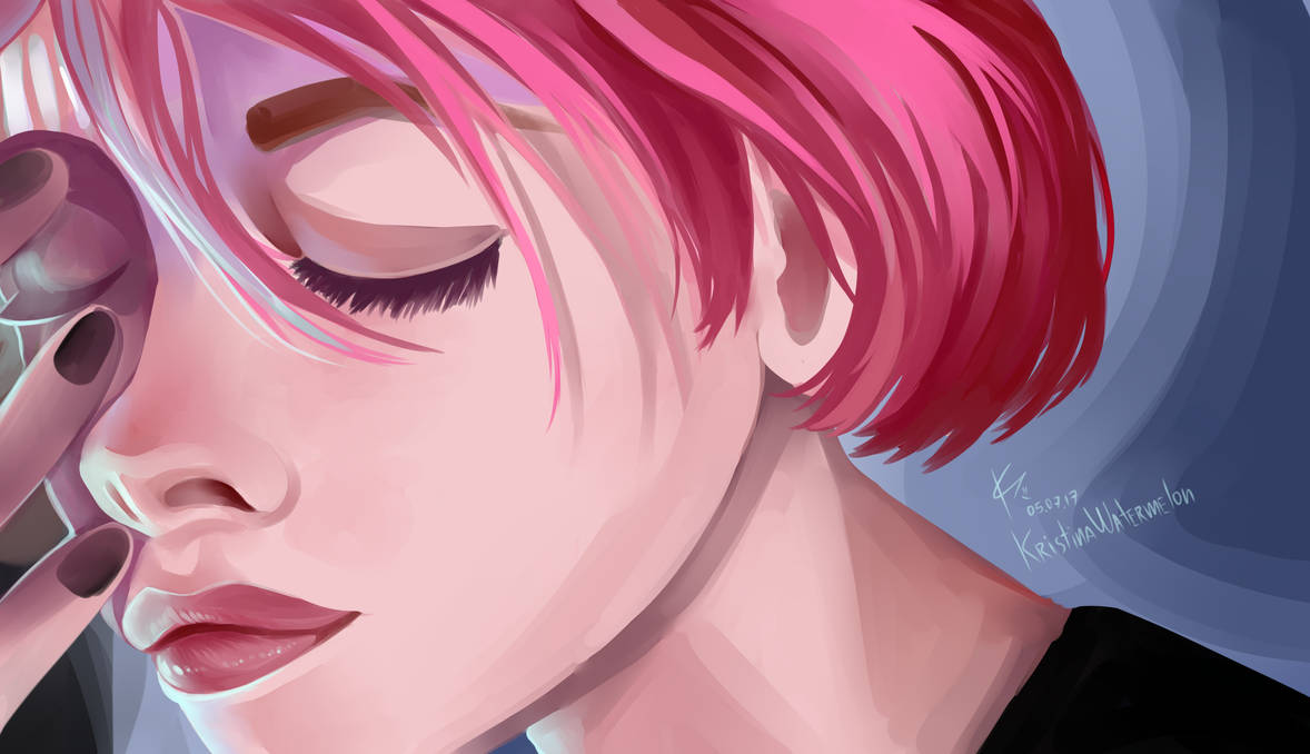 A pink girl by KristinaWatermelon on DeviantArt