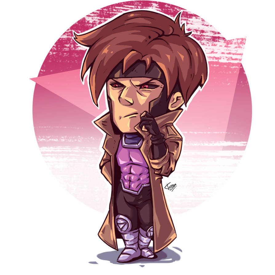 Chibi Gambit (think) by PaintingMog on DeviantArt