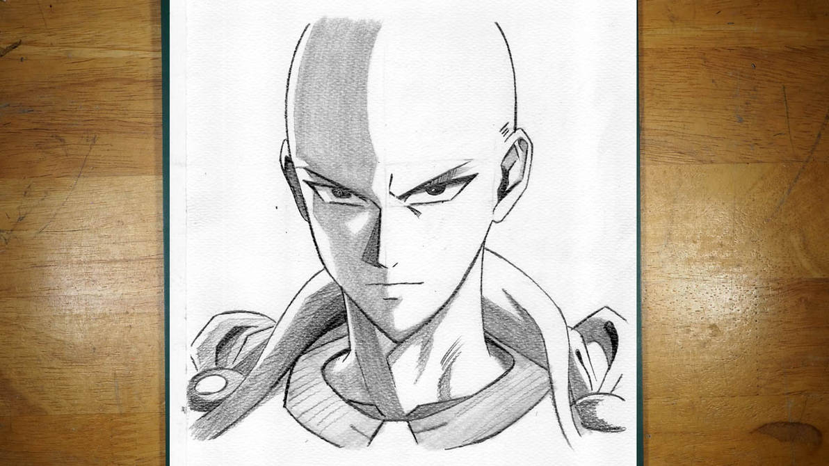 Anime Drawing - Saitama Drawing (One Punch Man) by MyBrilliantArts on ...