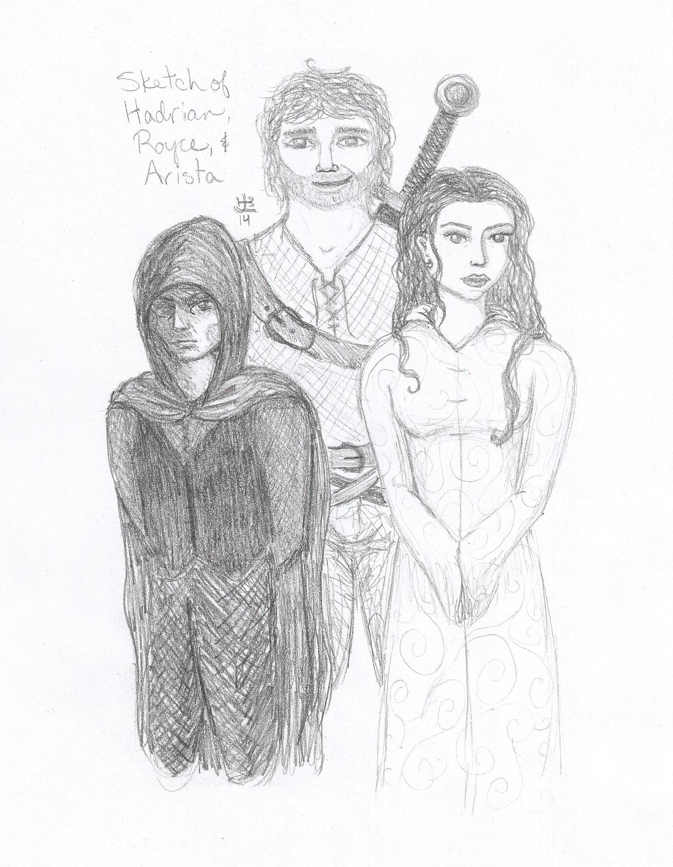 Sketch of Hadrian, Royce, and Arista