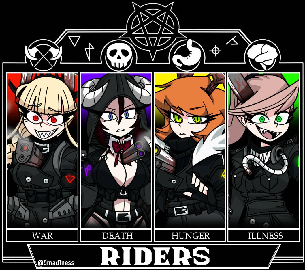 Fourth Rider THE FOUR RIDER'S OF THE APOCALYPSE by 5mad1ness on DeviantArt