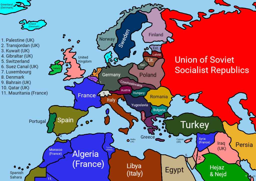 Map of Europe in 1925 (Interwar Period) by IndoMalayan on DeviantArt