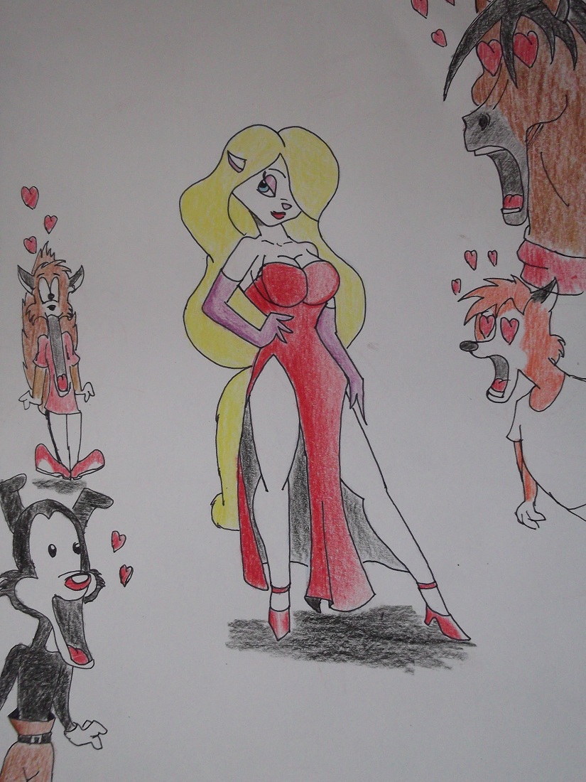 Minerva as Jessica Rabbit