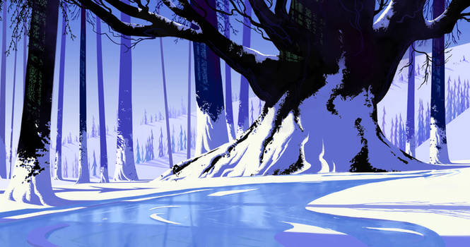 Eyvind Earle Inspired Painting #2