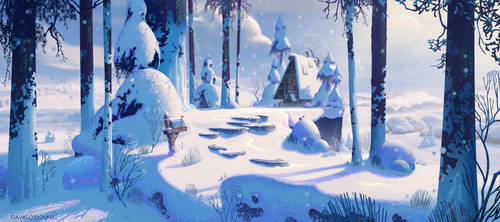 Winter Wonderland - Stylised Illustration Tutorial by gavinodonnell