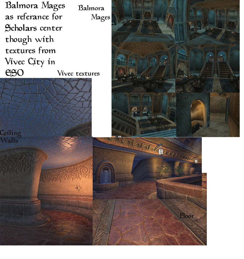 References for designs and colors for location.