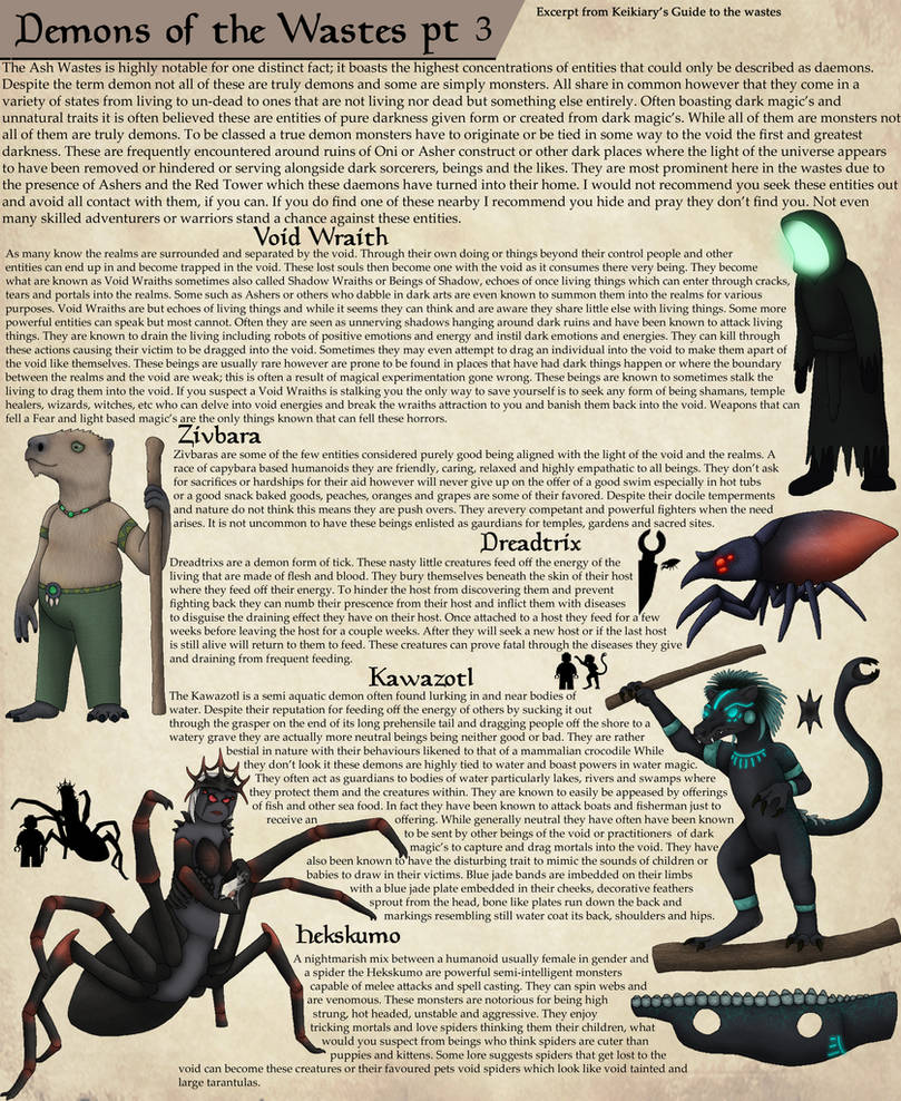 Demon Database Fanstory Creature Demons 3 old and outdated by Robo-Birdie on DeviantArt