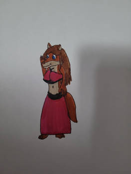 Karina in her new dress