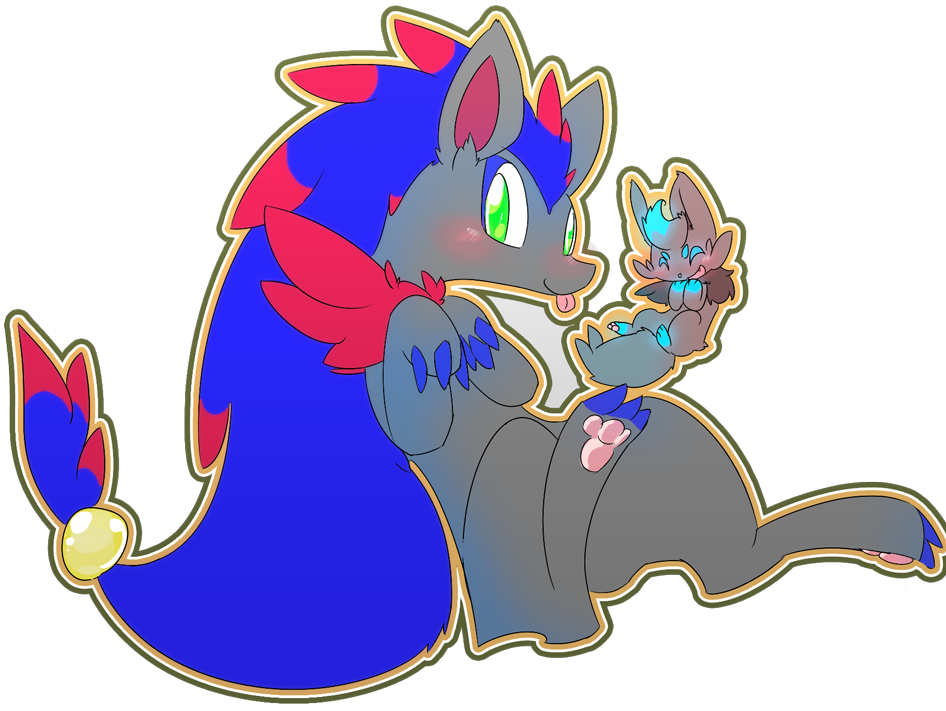 Shiny Zorua and Zoroark