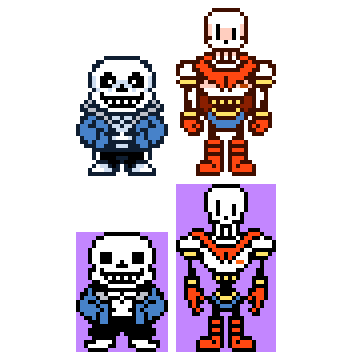 Custom sans head came from add a model pixel art