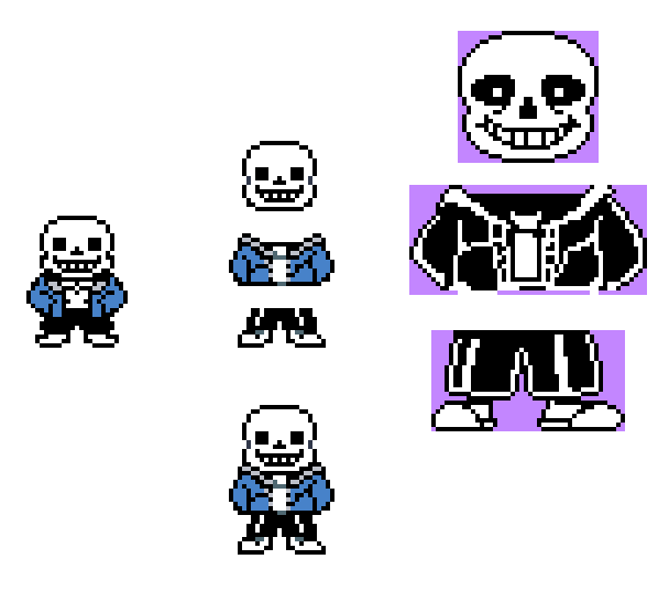 Undertale - Sans battle sprite by sotwound on DeviantArt