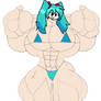 Hatsune Miku muscular bikini