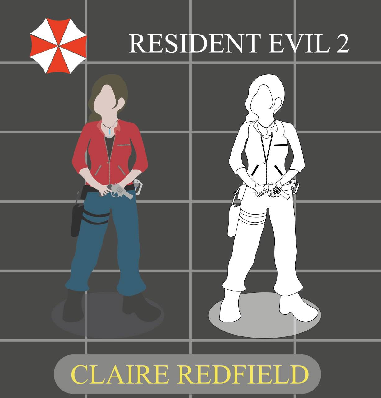 Resident Evil 2 Claire Redfield (Vector) by FidgetDraw on DeviantArt